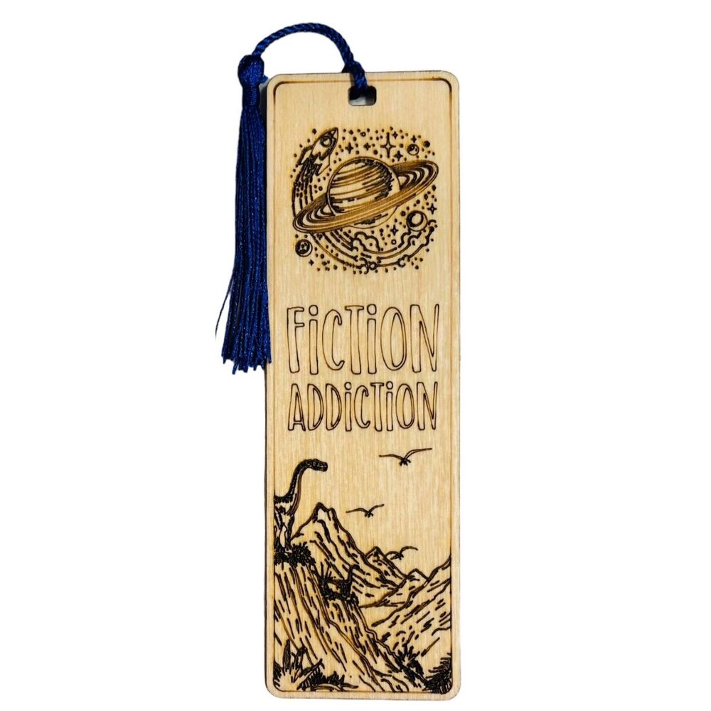 Wood Bookmark - Fiction Addiction - B037